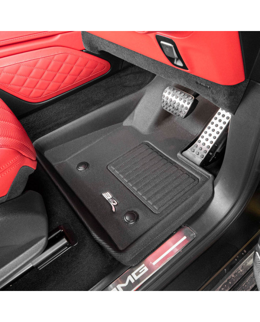 3D Kagu Floor Mat Compatible with  MERCEDES G CLASS W463 2023+ | Set of 3 Pcs | Custom Fit| BLACK